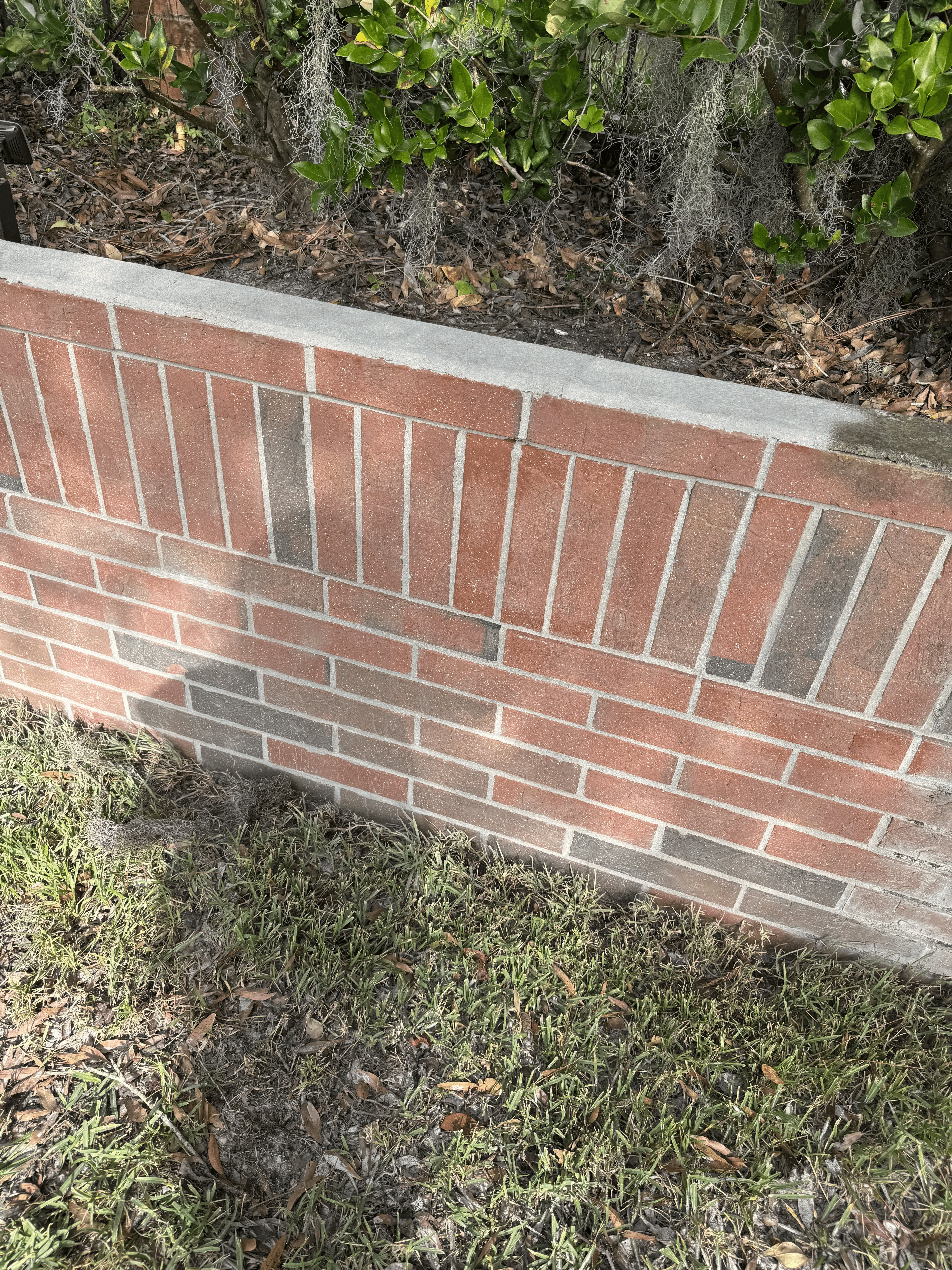 Brick wall after blasting removed dirt and surface buildup