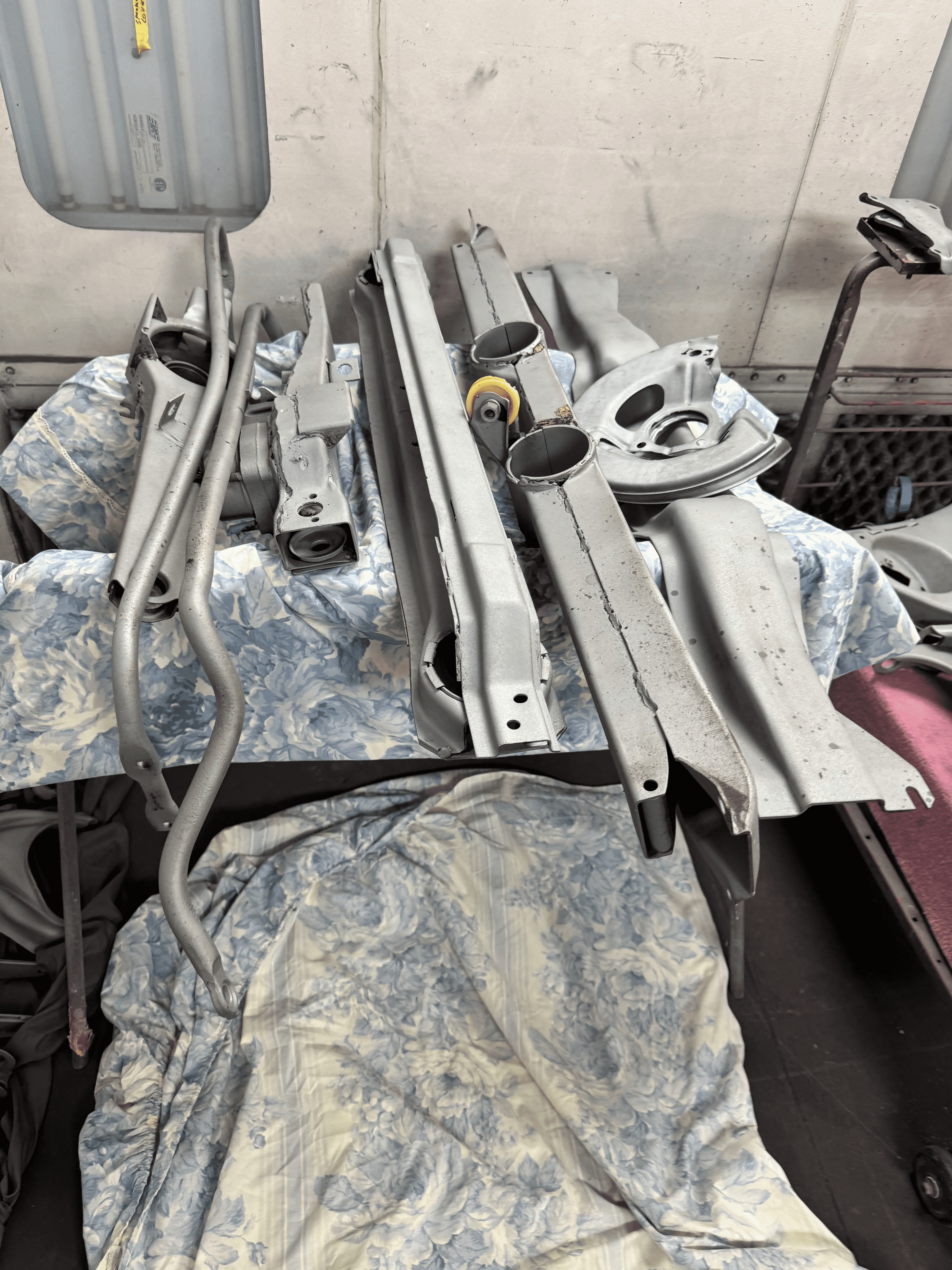 Automotive springs and metal components after rust removal